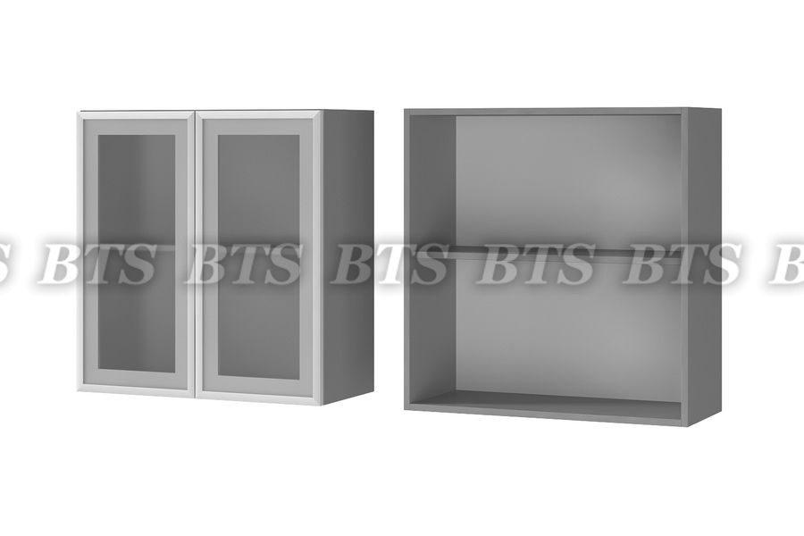 Шкаф настенный 2-дверный со стеклом 7В2 (арт.1265)